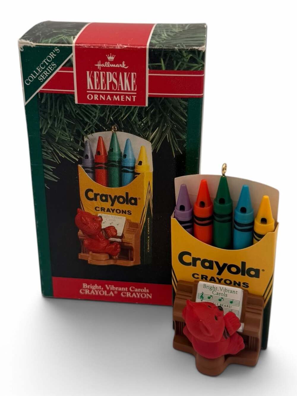 Hallmark Keepsake 1991 Bright Vibrant Carols Crayola Ornament